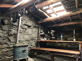 Inside the Chavanne Vieille Hut