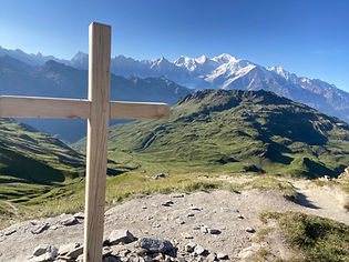 View from Col d'Anterne towards Mont Blanc