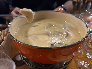 Cheese Fondue at Refuge Tornieux