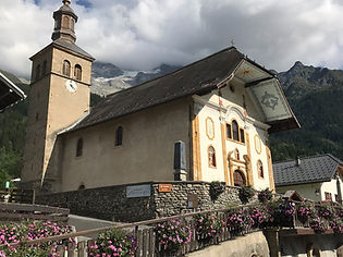 The church as Les Contamines