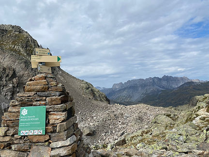 Trail Marker at Col Cornu