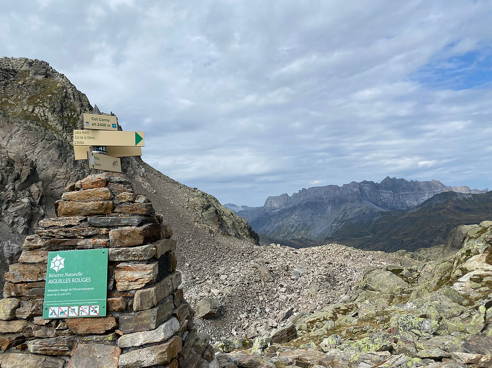 Trail Marker at Col Cornu