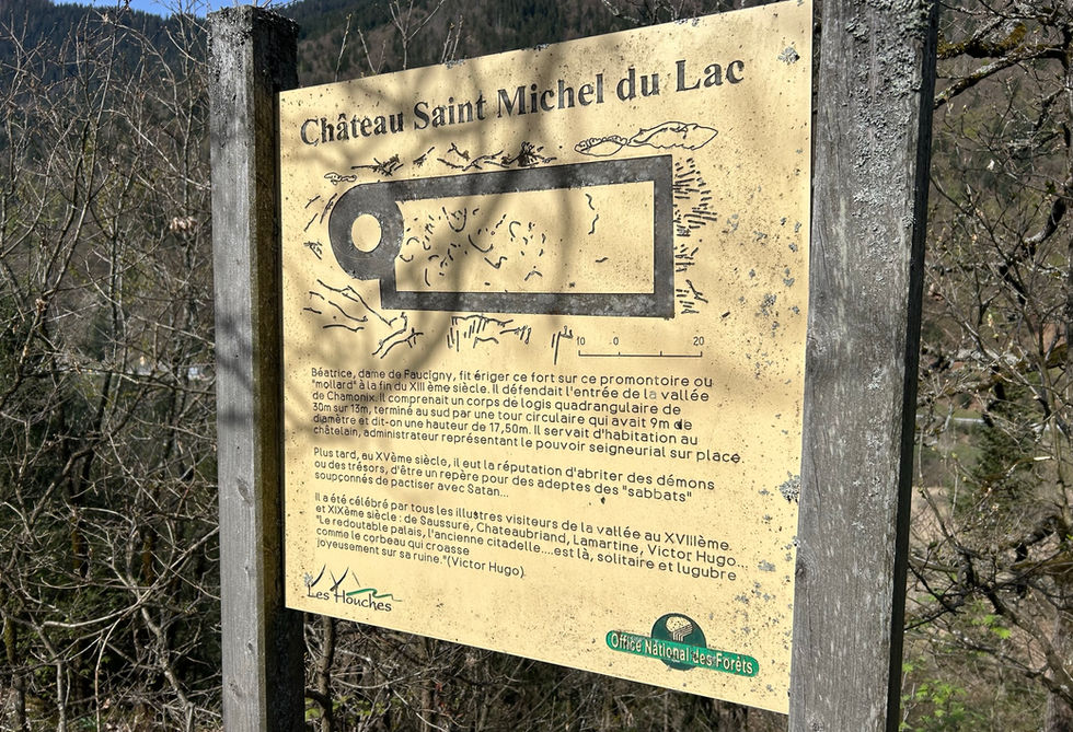 Info sign at the Chateau de Saint-Michel
