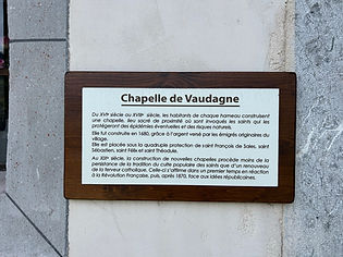 Information Sign on the Chapelle de Vaudagne