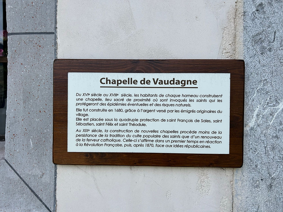 Information Sign on the Chapelle de Vaudagne