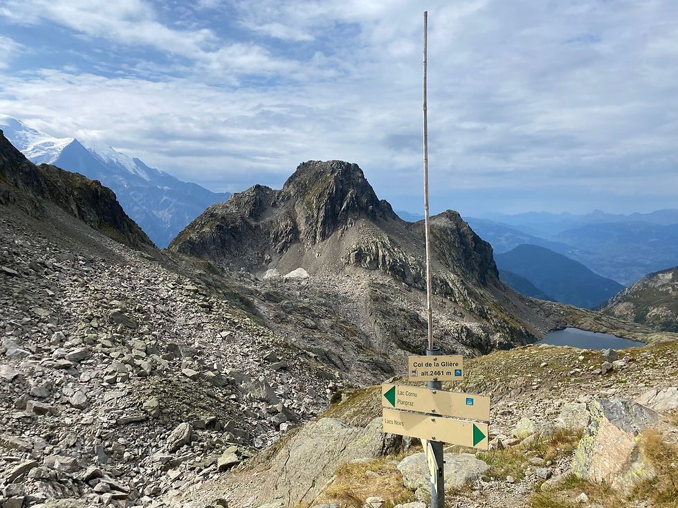 Trail Marker at Col de la Gliere