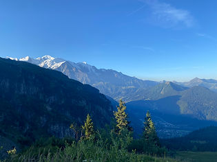 View towards Mont Blanc from Les Ayeres