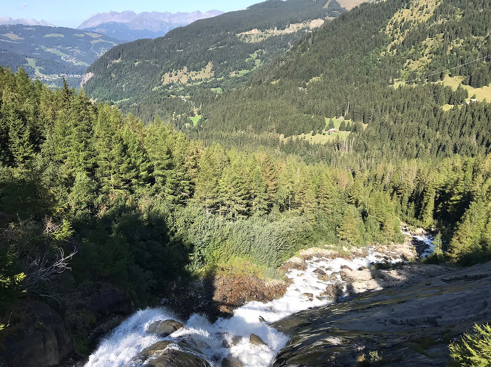 View from the Passerelle de Bionnassay bridge