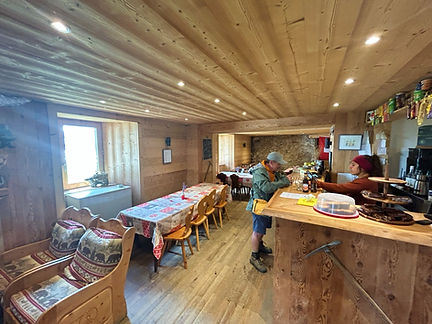 Inside Refuge Col de Balme