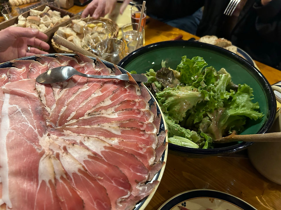 Charcuterie at Refuge Tornieux