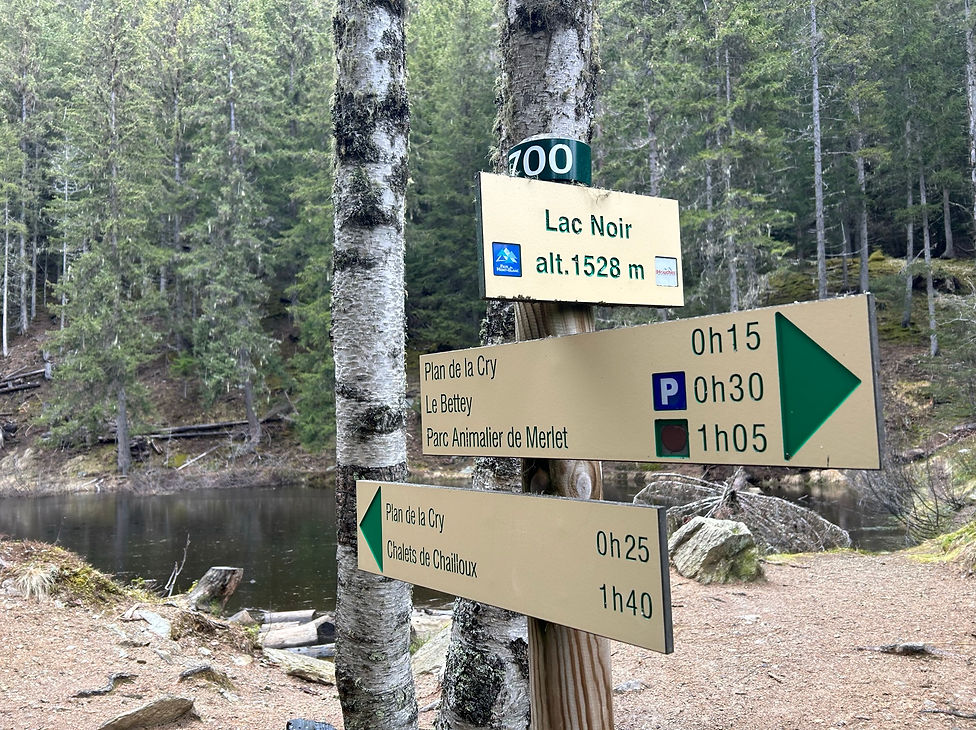 Trail Marker at Lac Noir