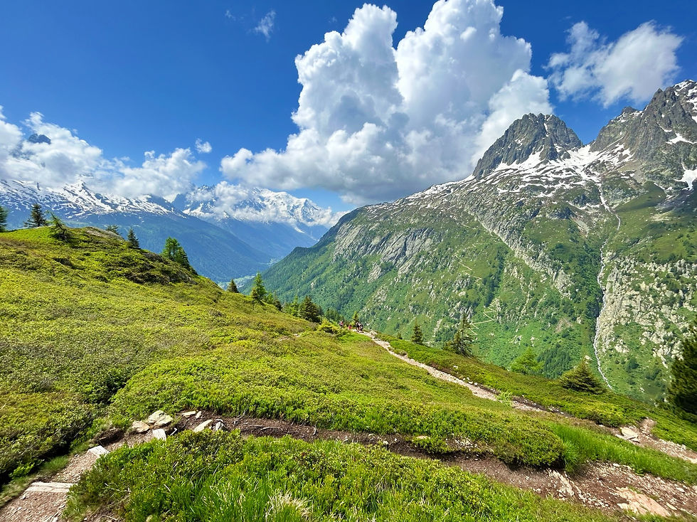 Climb up towards Aiguillette des Posettes