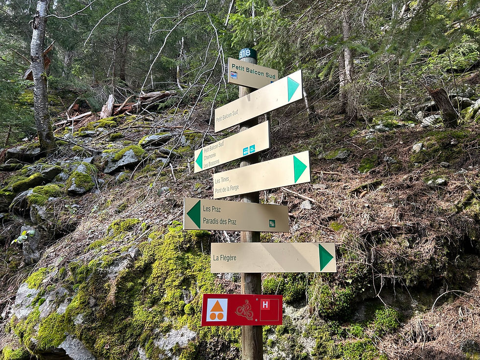 Trail Marker on Petite Balcon Sud (PBS)