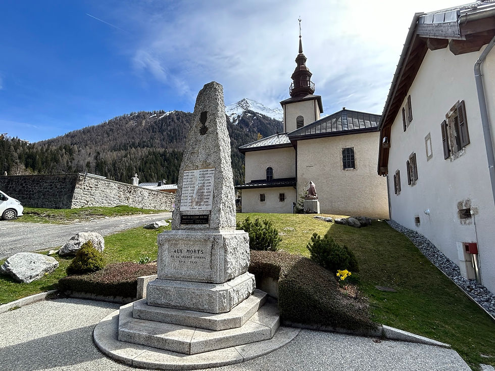 World War I and II Monument in Argentiere