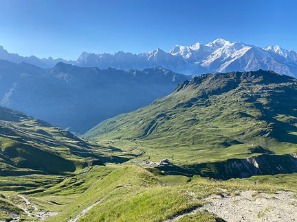 View from Col d'Anterne towards Mont Blanc