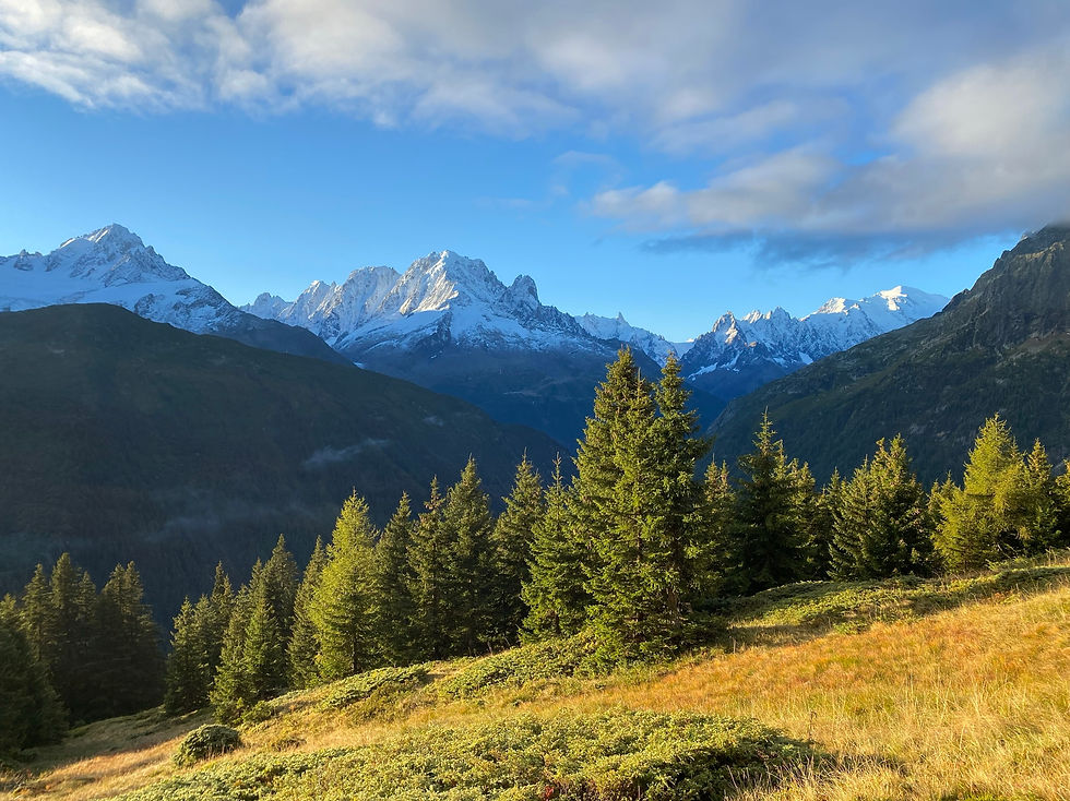 Sunrise on the way up to Refuge de Loriaz