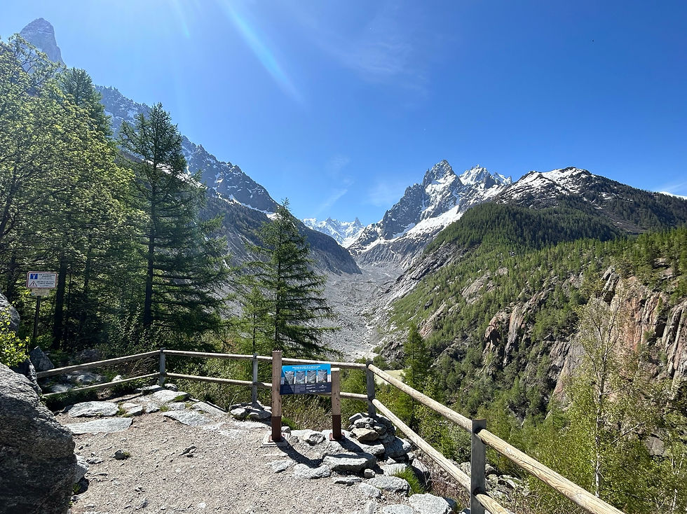 Mer de Glace viewing point near Le Chapeau