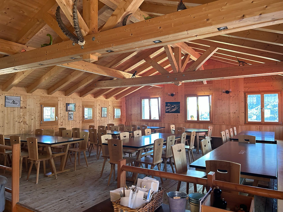 Inside the Cabane du Vieux Emosson