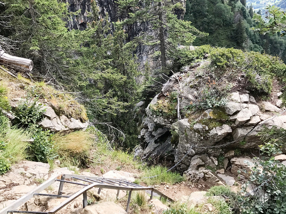 Ladders at La Chorde near Pormenaz