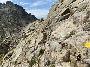 Hand rails near Col de la Gliere