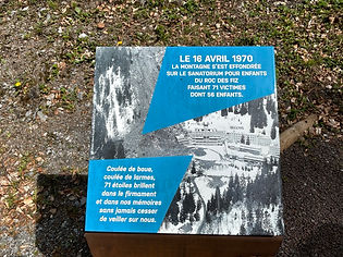 Monument for the Roc de Fiz Sanatorium landslide