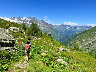 Path towards Chalet Refuge de Lognan