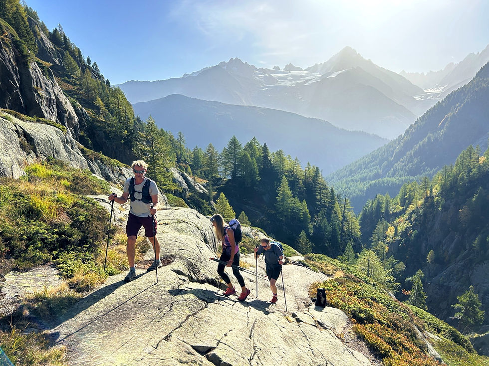 Climbing up Tre-les-Eaux