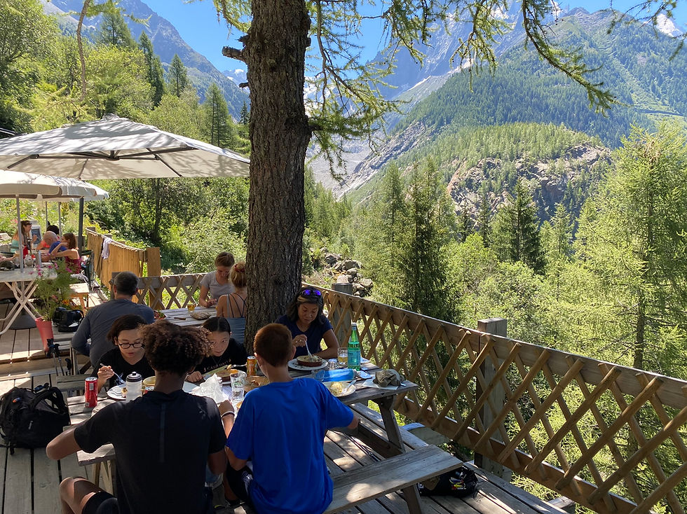 The terrace at the Buvette du Chapeau