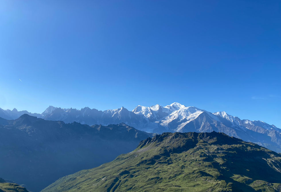 View from Col d'Anterne towards Mont Blanc