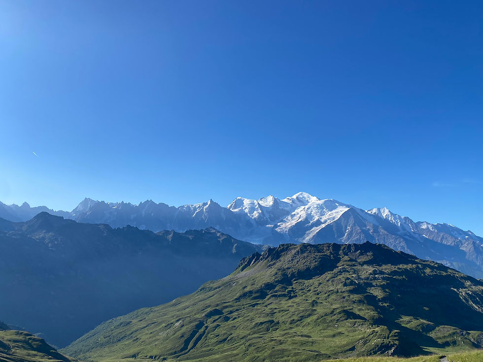 View from Col d'Anterne towards Mont Blanc