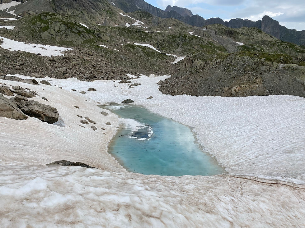 Melting snow near the Index