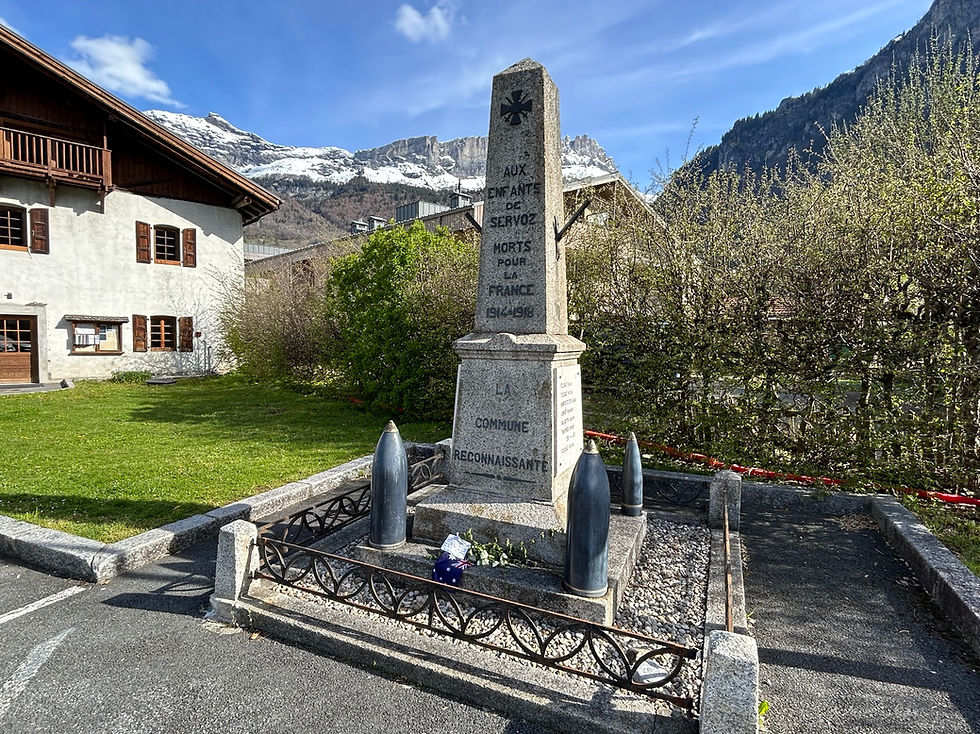World War I monument in Servoz