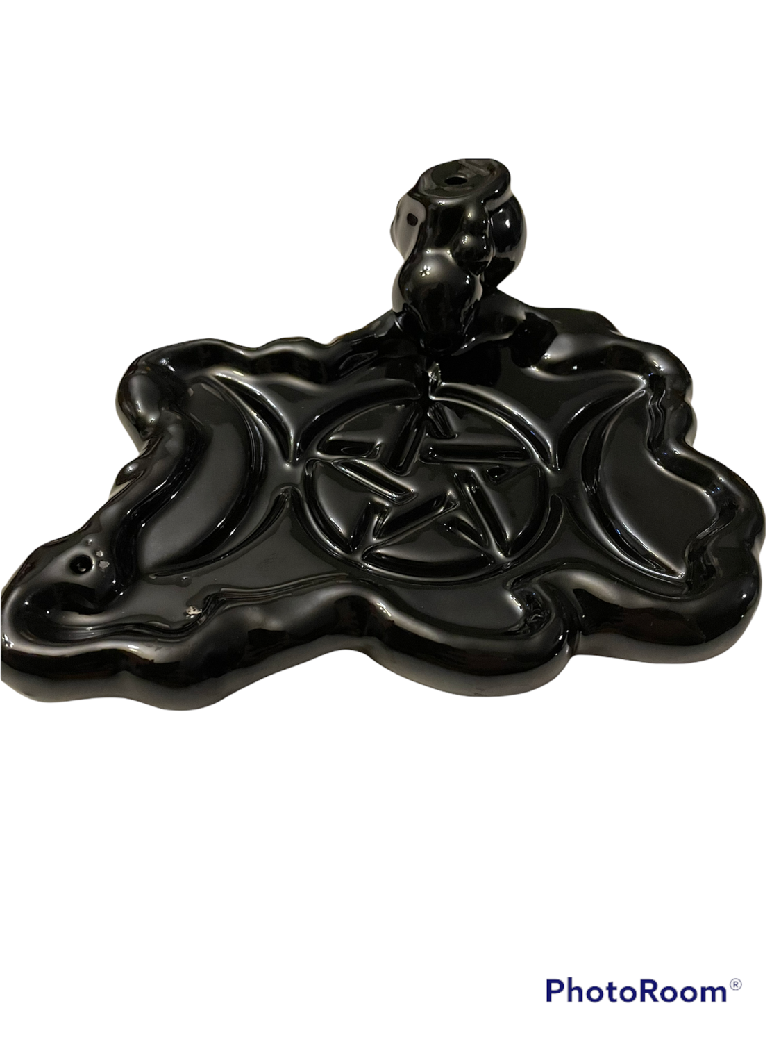 Backflow Incense Burner - Moon & Pentacle 
