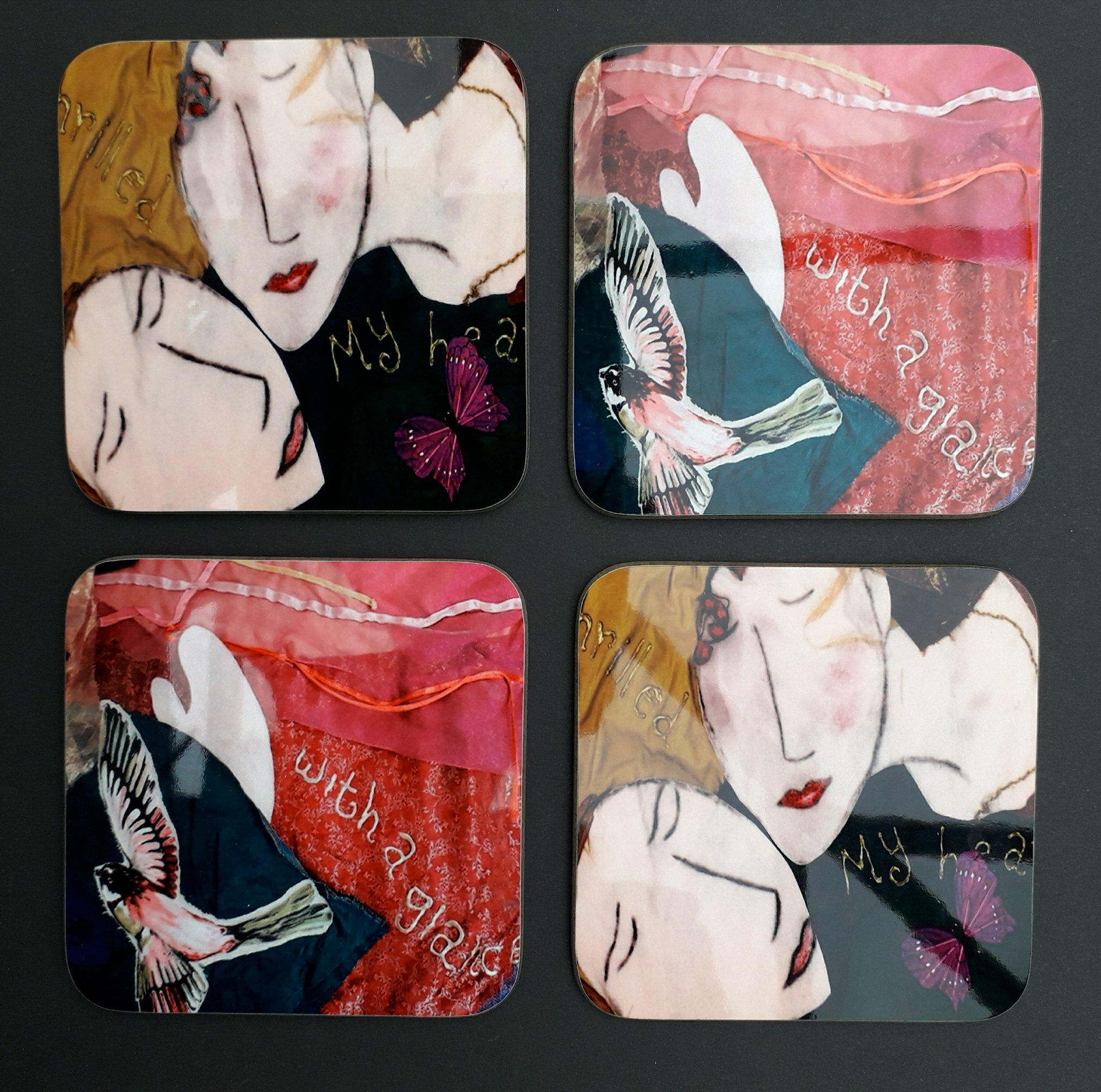 Captivated My Heart Coasters x2 Designs