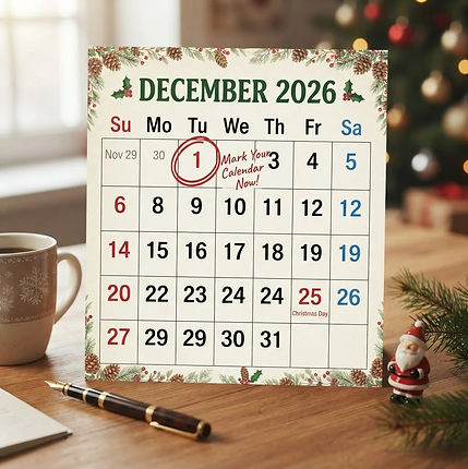 December 2026 calendar with December 1 circled and the words mark your calendar now .jpg