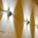 Solar wall lights enhance outdoor safety.