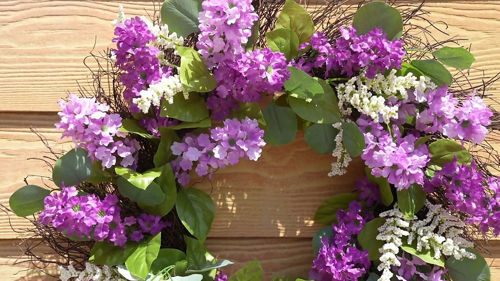 Thumbnail: 50cm Pre Lit Spring Wreath - Solar Powered Door Wreath for Front Door