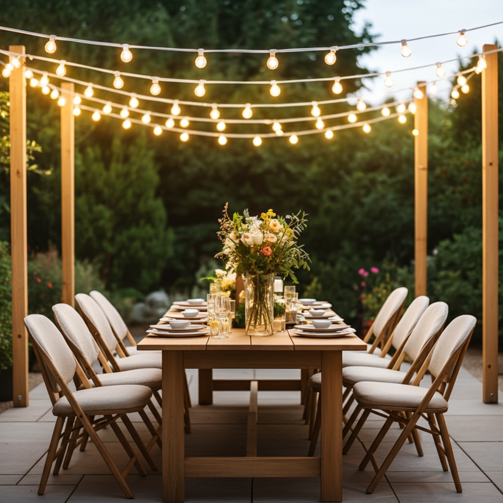 Waterproof Festoon String Lights with Shatterproof Bulbs & Remote Control