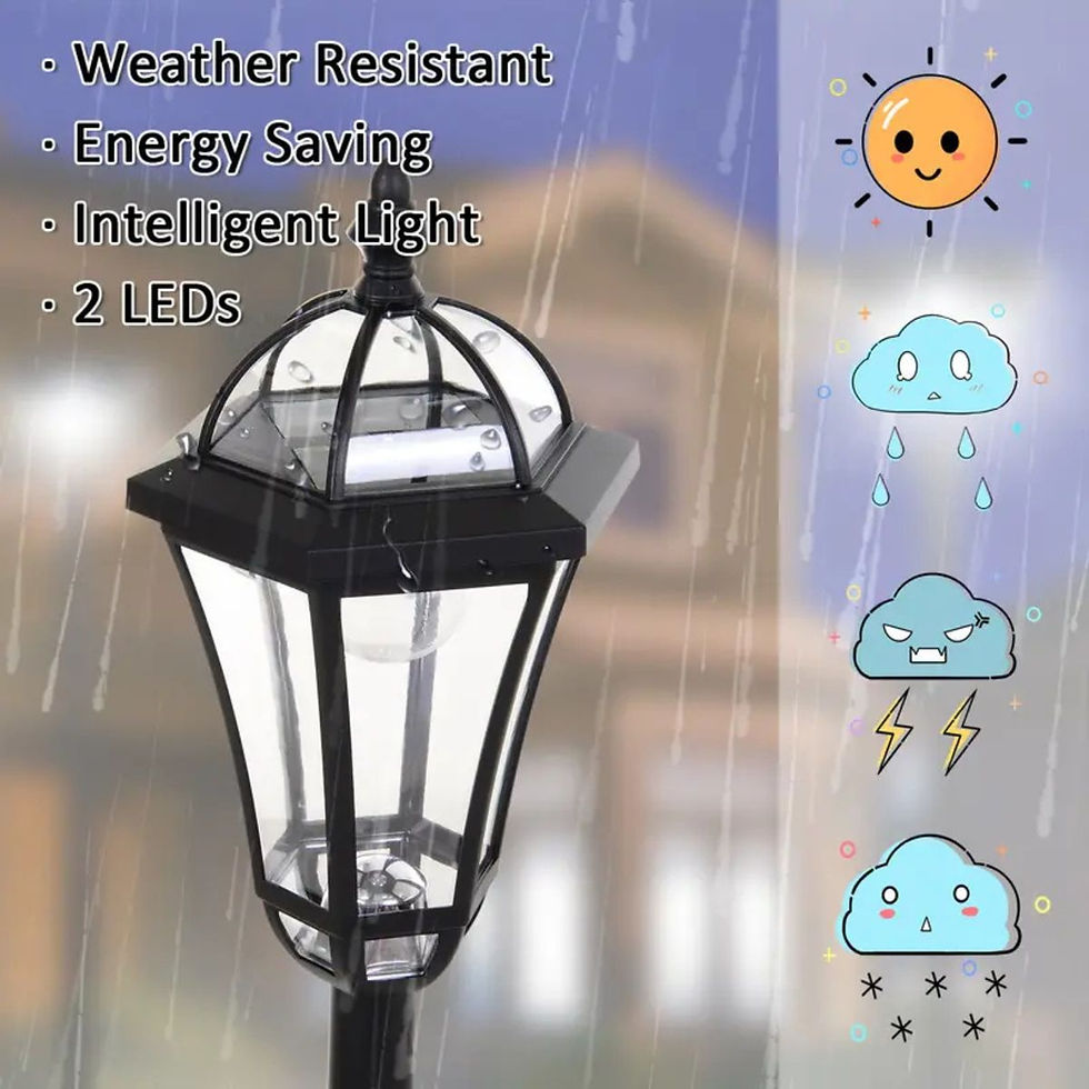 Thumbnail: Set of 2 Solar Lamp Posts - 129cm