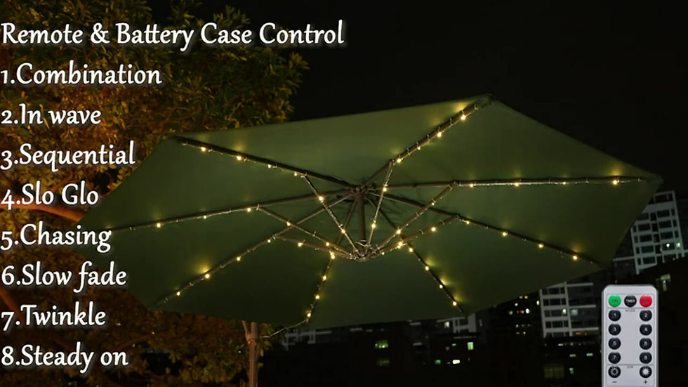 Thumbnail: 3M Luxury Cantilever Parasol with Base & Solar Parasol Lights