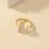 Thumbnail: Zinc Alloy Adjustable Open Ring for Ladies, Gold Tone