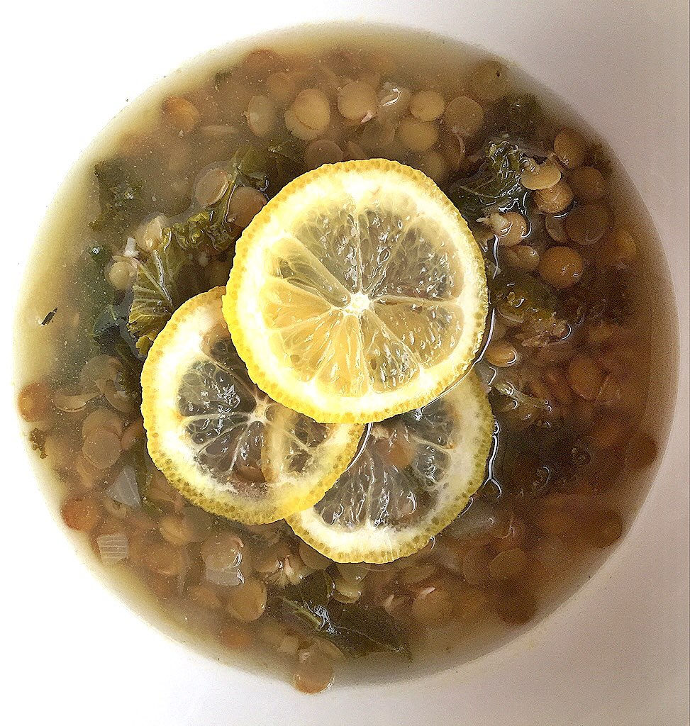 Lentil kale soup