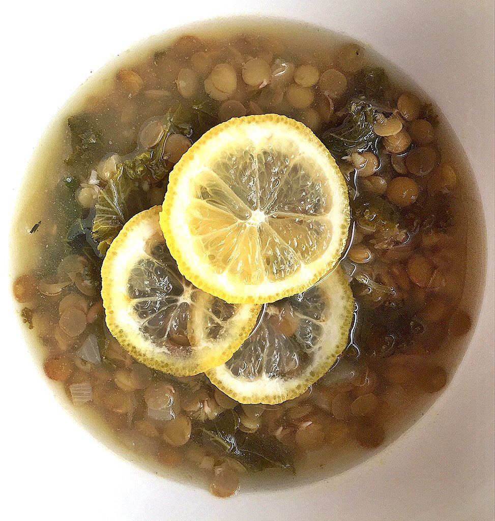 Lentil kale soup