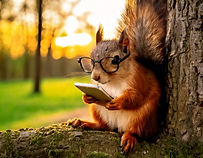 Firefly_Eichhörnchen mit Brille und Handy 32626.jpg