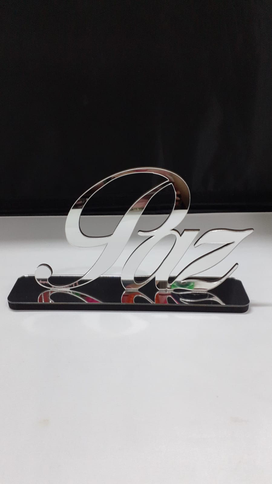 Palavras Decorativas Mdf + Acrílico - Paz Espelhado