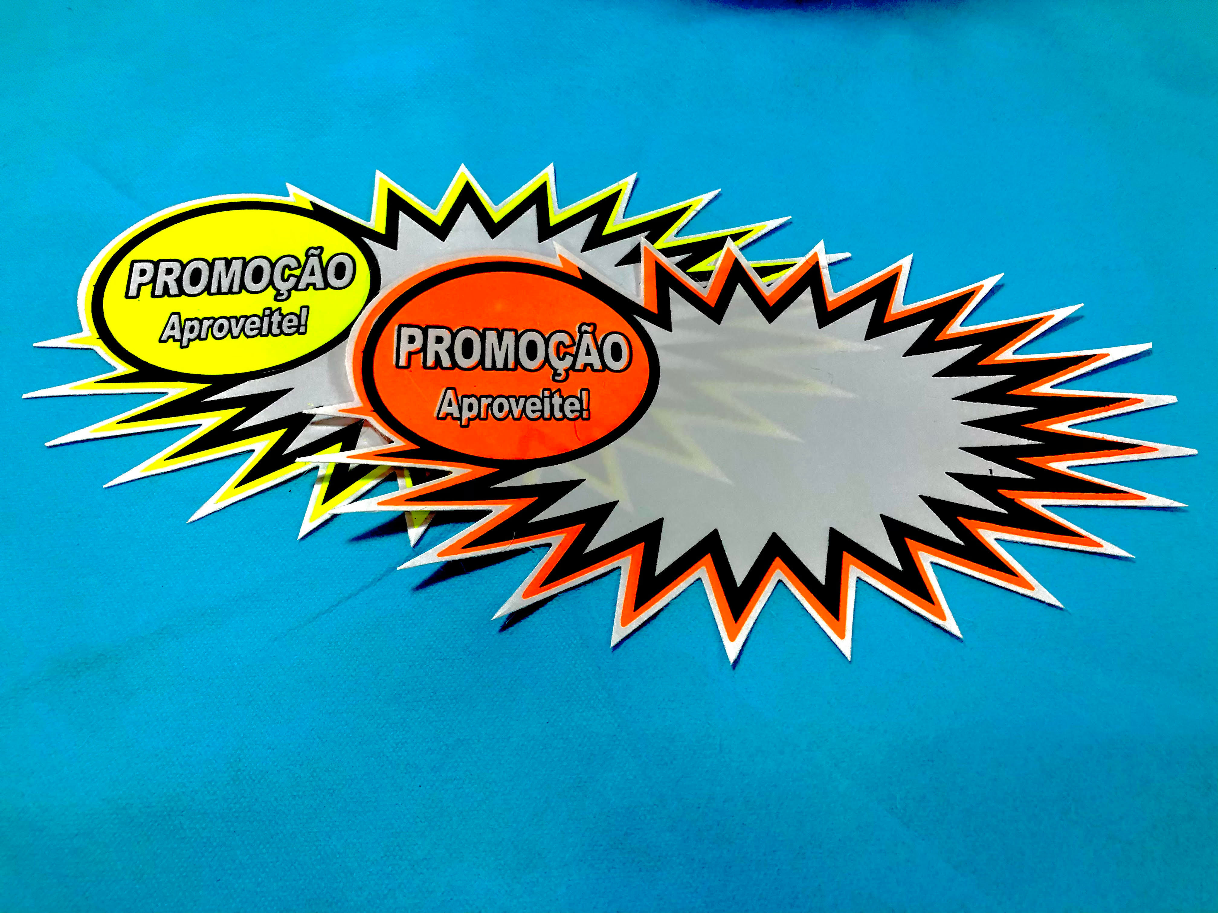 Etiqueta Explosão Recortada Promoção Aproveite! 28X16CM