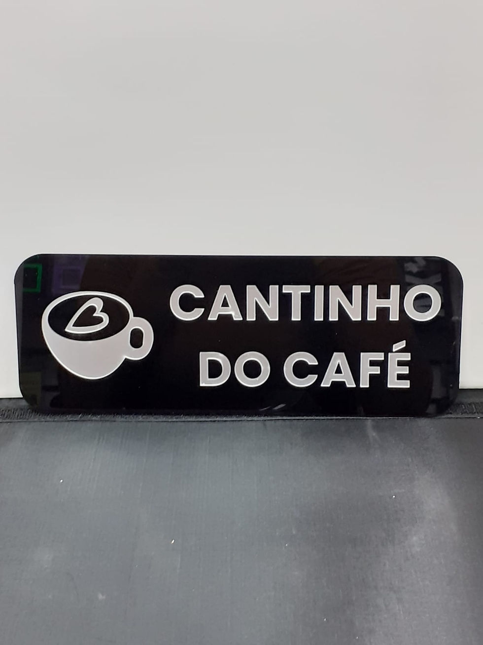 Miniatura: Placa em Acrílico Espelhado - Cantinho do Café
