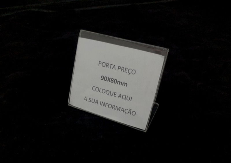 Miniatura: Expositor Acrílico Porta Preço 90x80mm
