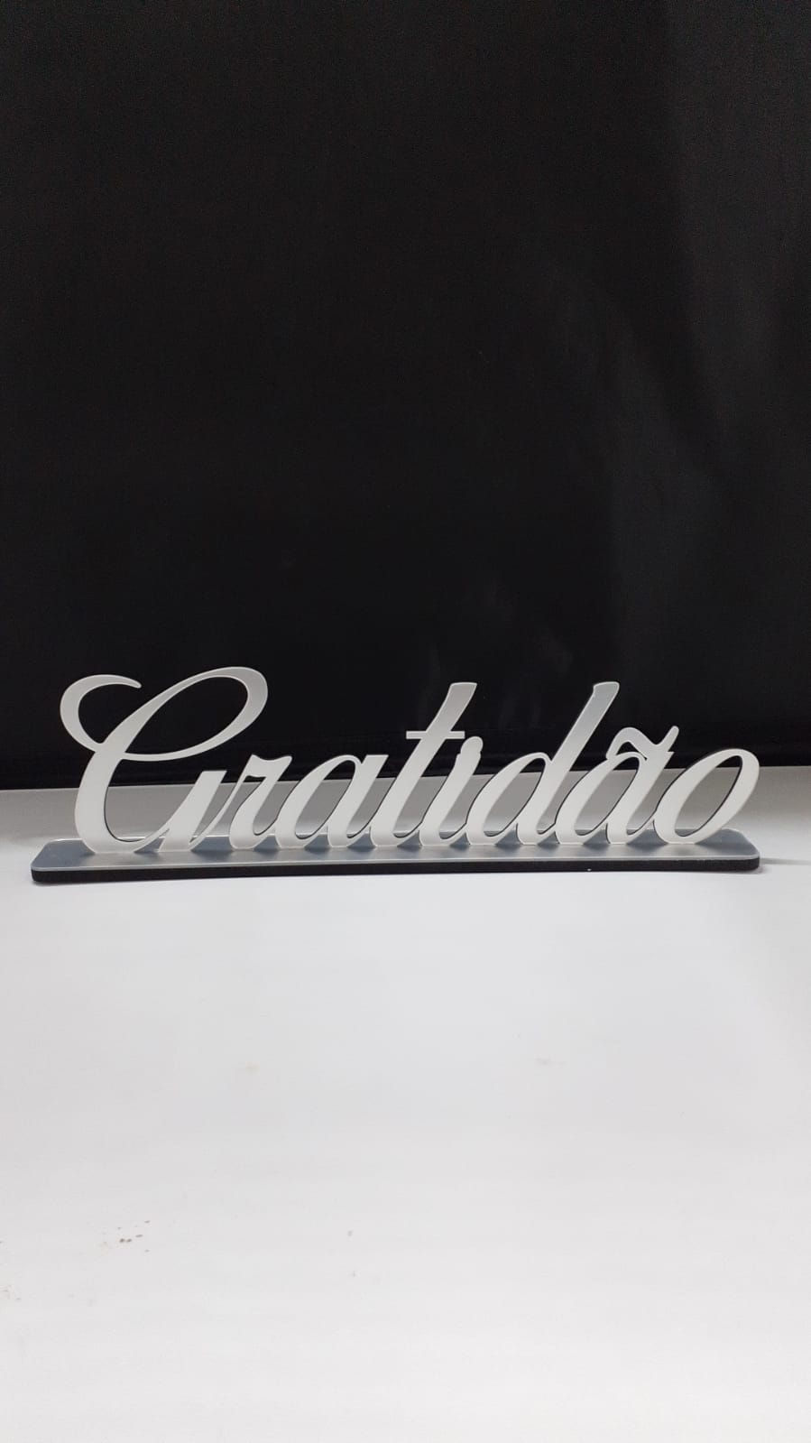 Miniatura: Palavras Decorativas Mdf + Acrílico - Gratidão Espelhado