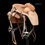 Miniature : Selle Camargue Traditionnelle Cuir Retourné & Noisette "Pommeau Cannelé"